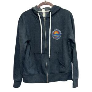 Blue 54 Full Zip Bluish Gray Stumbling Moose Hoodie Jacket
